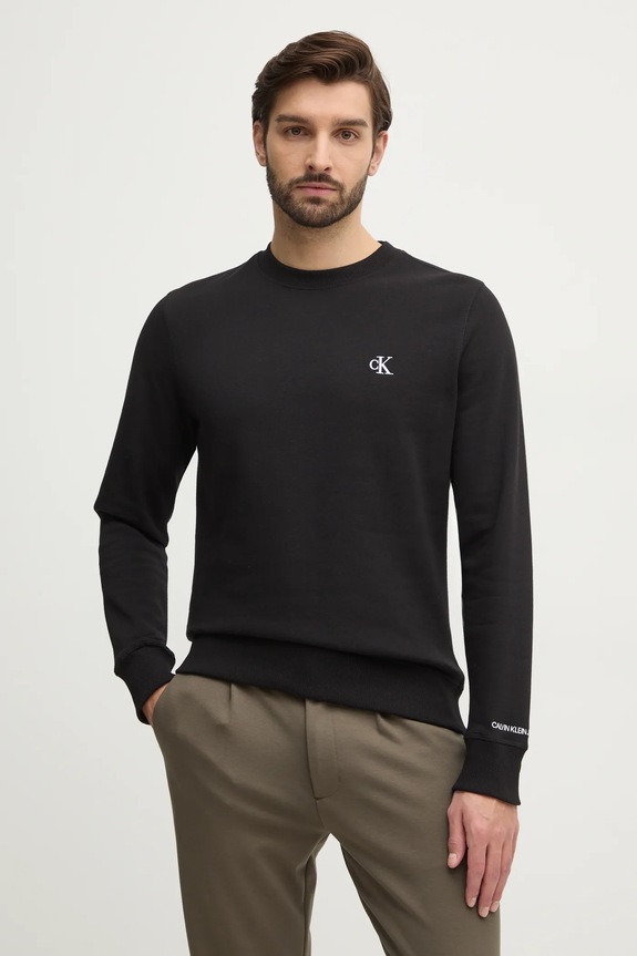 Calvin Klein Jeans - Mikina bez kapuce černá J30J314536