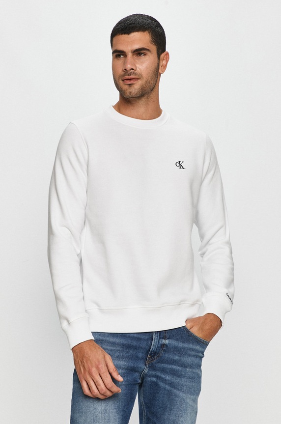 Calvin Klein Jeans - Felső sima fehér J30J314536