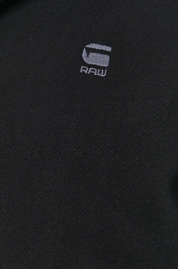 G-Star dukserica na zakopčavanje sa kapuljačom za muškarce od pamuka Premium core D16122.C235 crna