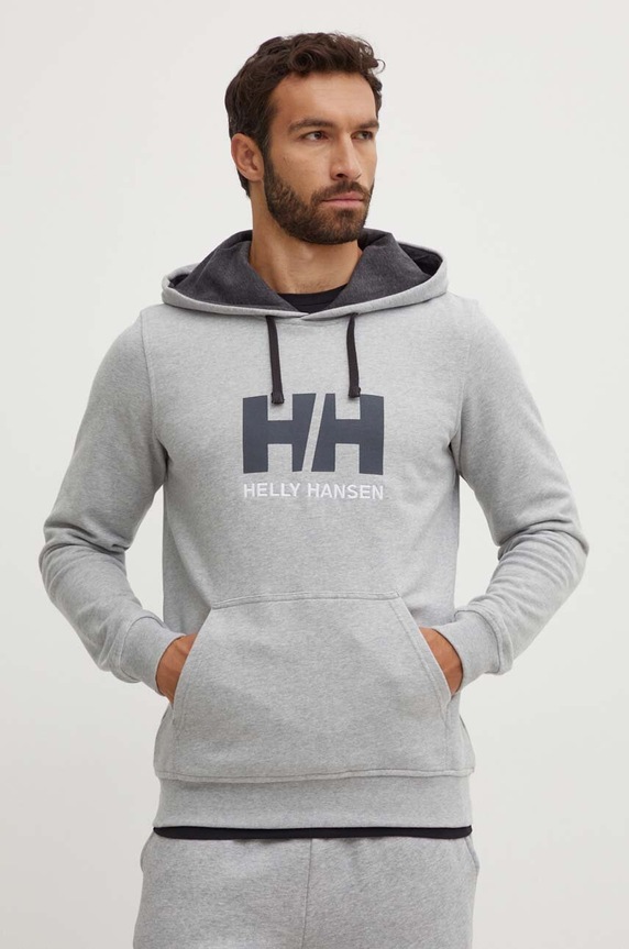 Helly Hansen bluza HH LOGO HOODIE z kapturem szary 33977