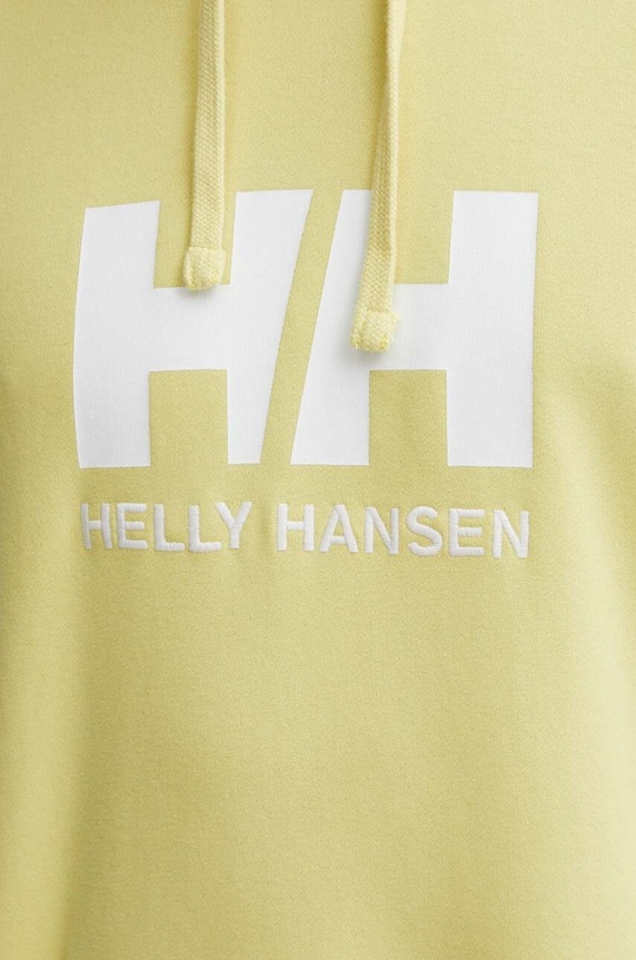 Helly Hansen pamut melegítőfelső HH LOGO HOODIE 33977 sárga