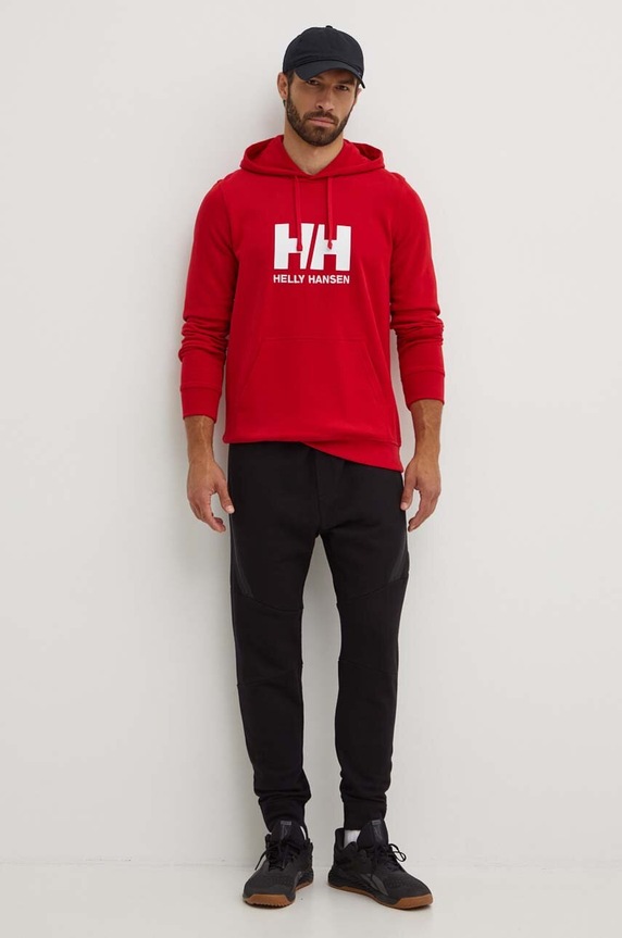 Βαμβακερή μπλούζα Helly Hansen 33977 κόκκινο SS24