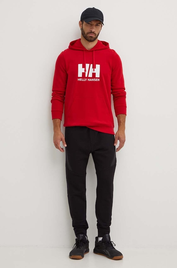 Βαμβακερή μπλούζα Helly Hansen 33977 κόκκινο SS24