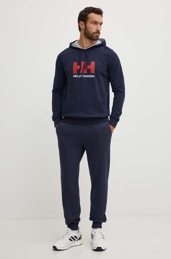 Helly Hansen felső HH LOGO HOODIE 33977 sötétkék SS24
