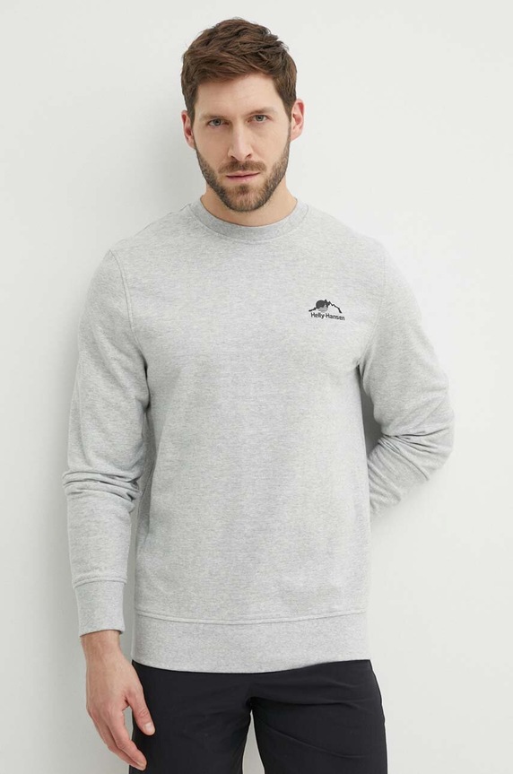 Helly Hansen μπλούζα στάμπα γκρί 62976