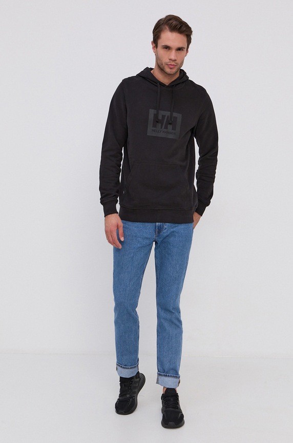 Helly Hansen bluza bawełniana 53289 czarny SS24