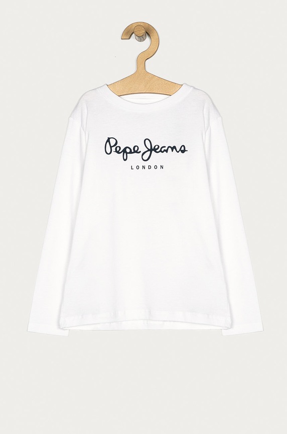 Pepe Jeans - Дитячий лонгслів Herman 92-122 cm бавовна білий PB502359