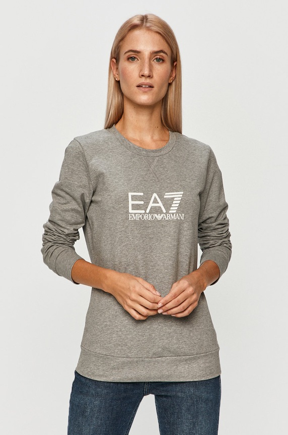 EA7 Emporio Armani - Bluza 8NTM39.TJ31Z z elastanem szary 8NTM39.TJ31Z