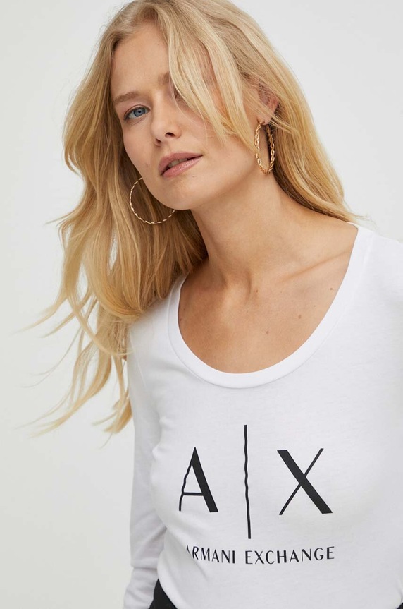 Armani Exchange - Majica dugih rukava bijela 8NYTDG.YJ16Z.NOS