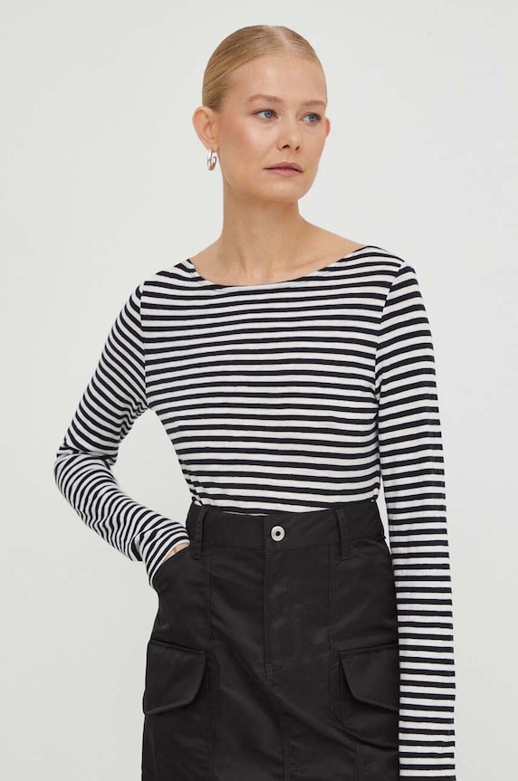 Marc O'Polo Longsleeve ρίγες μαύρο B01219652597