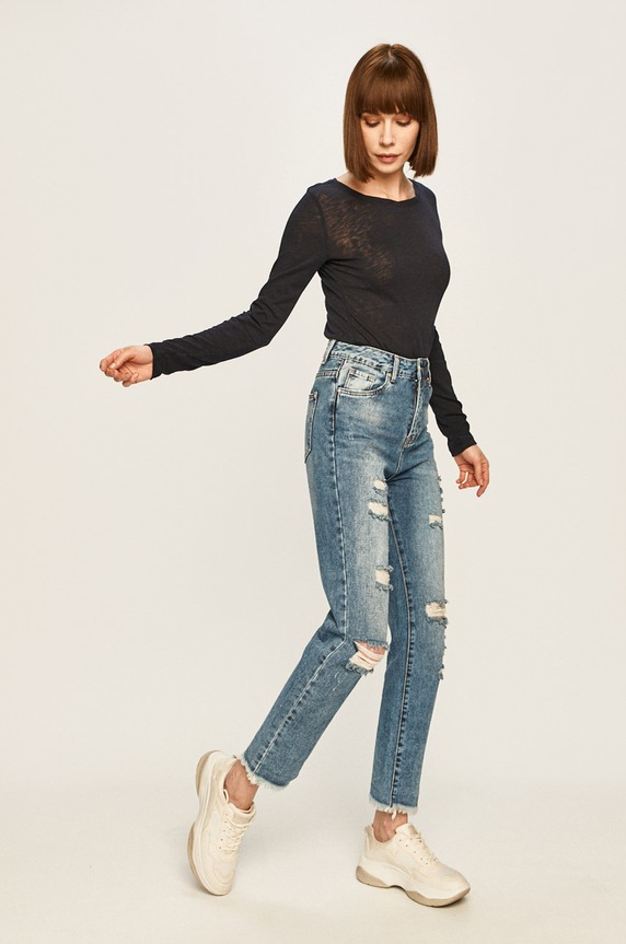 Marc O'Polo - Longsleeve B01226152033 granatowy AA00