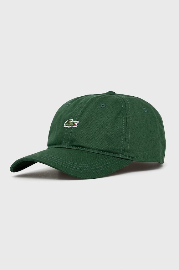 Lacoste Czapka RK4714 bawełna zielony RK4714
