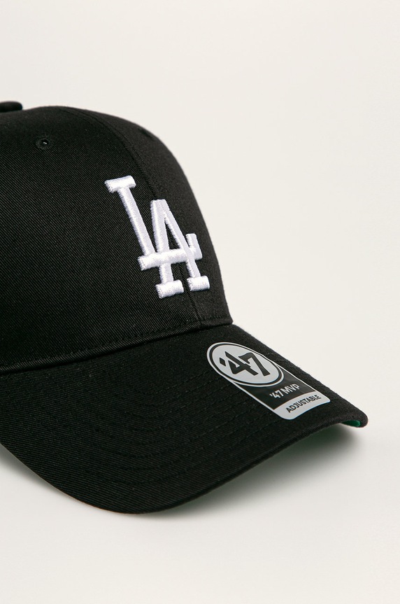 47 brand - Czapka MLB Los Angeles Dodgers B.BRANS12CTP.BKC czarny SS20