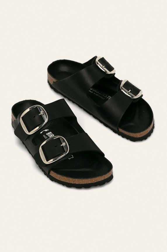 Birkenstock bőr papucs Arizona Big Buckle 1011075 fekete AA00