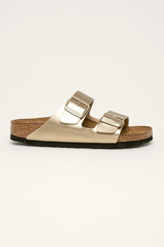 Birkenstock papucs Arizona szintetikus bőr arany 1016111