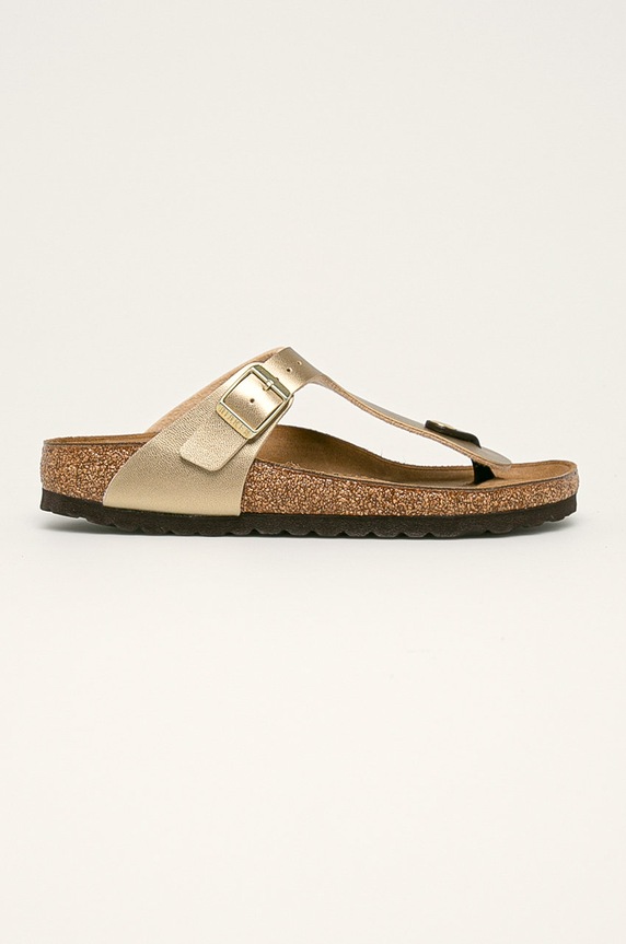 Σαγιονάρες Birkenstock Gizeh φλατ χρυσαφί 1016109