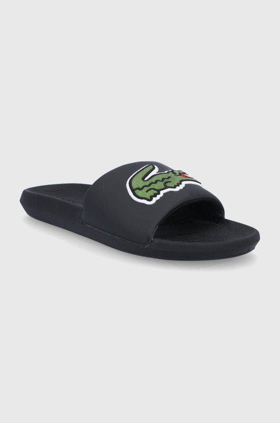 Lacoste Klapki Croco 738CMA00731B4 738CMA00731B4 czarny SS21