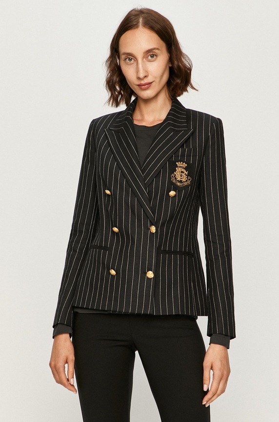 Polo Ralph Lauren - Zakó gyapjú szállal fekete 211793232001