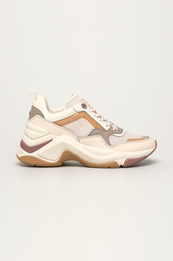 Tommy Hilfiger - Buty tekstylny beżowy FW0FW04704