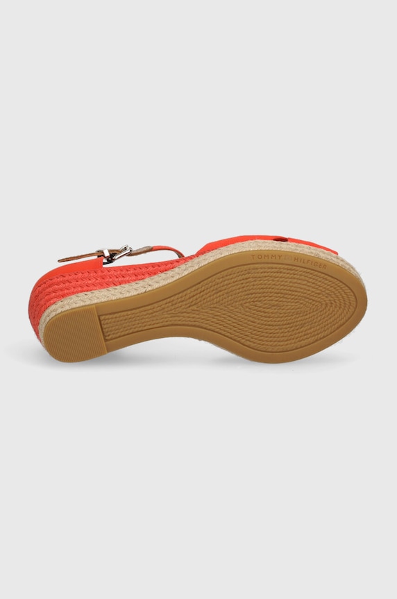 Tommy Hilfiger sandały BASIC OPENED TOE MID WEDGE FW0FW04785 pomarańczowy