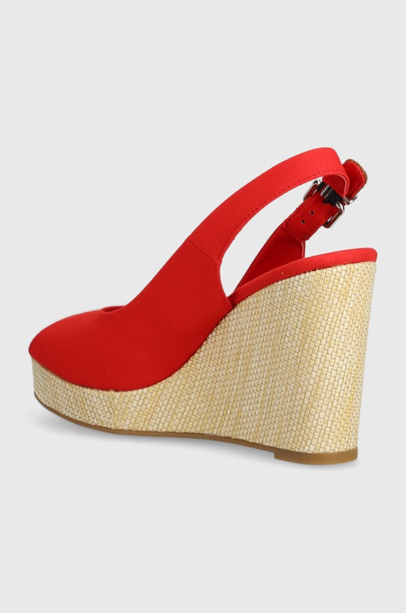 Παπούτσια Πέδιλα Tommy Hilfiger ICONIC ELENA SLING BACK WEDGE FW0FW04789 κόκκινο