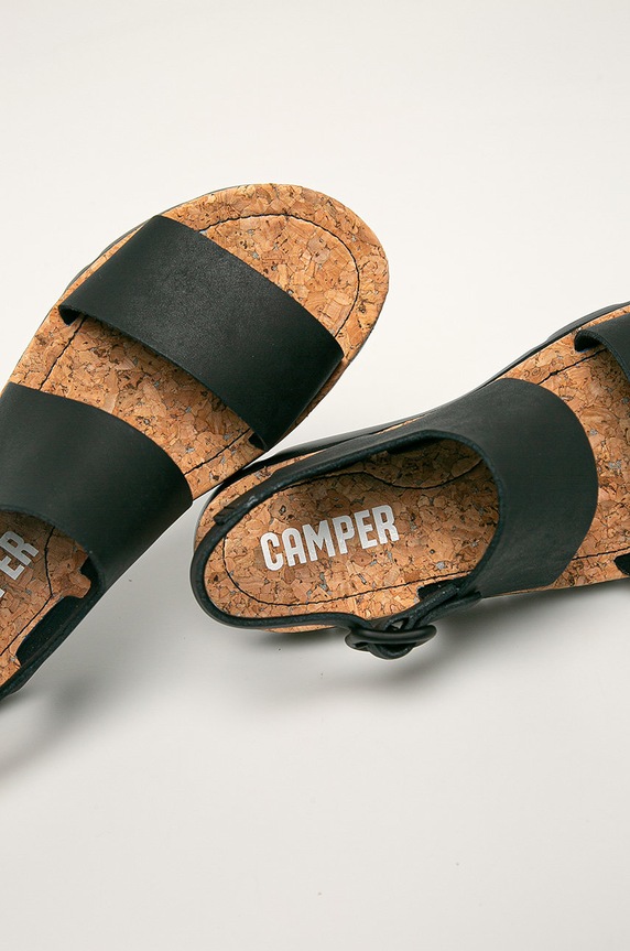 Camper - Kožené sandály Oruga černá K201038.001