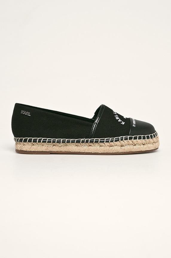 Karl Lagerfeld - Espadrilles textil fekete KL80108