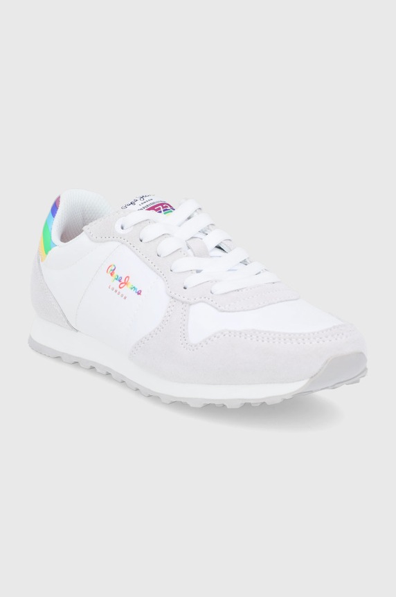 Topánky Pepe Jeans Verona W Pride PLS31018 biela SS21