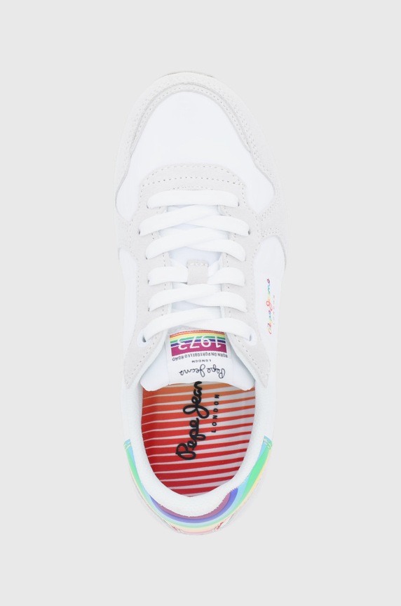 Topánky Pepe Jeans Verona W Pride biela PLS31018