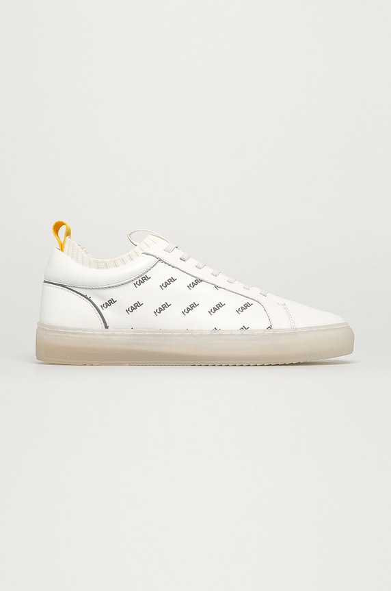 Karl Lagerfeld - Topánky usňová koža biela KL51023.011