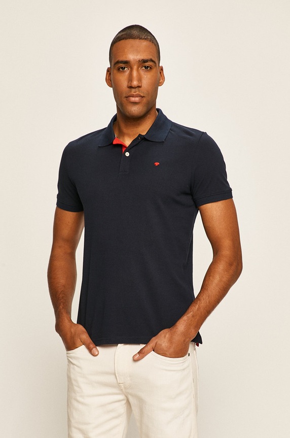 Tom Tailor Denim - Polo bawełna granatowy 1016502