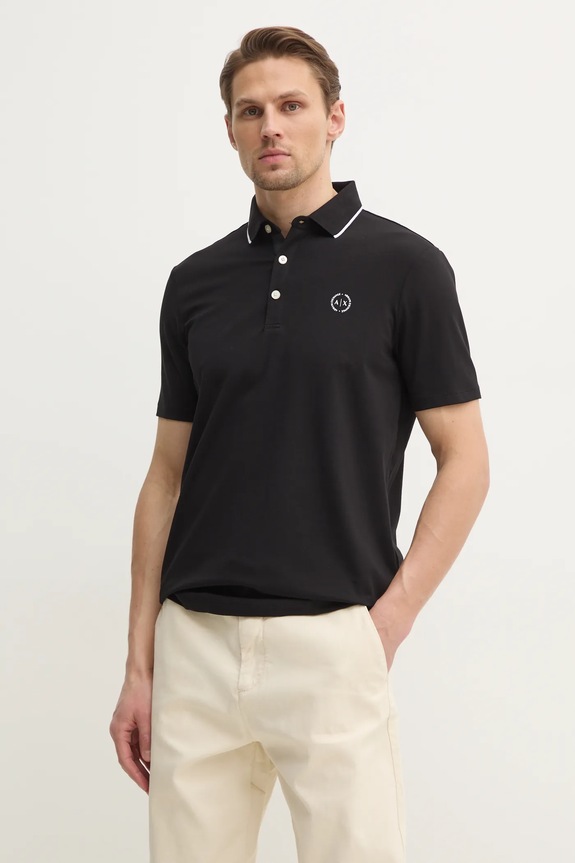 Armani Exchange – Polo bawełna czarny 8NZF70.Z8M9Z