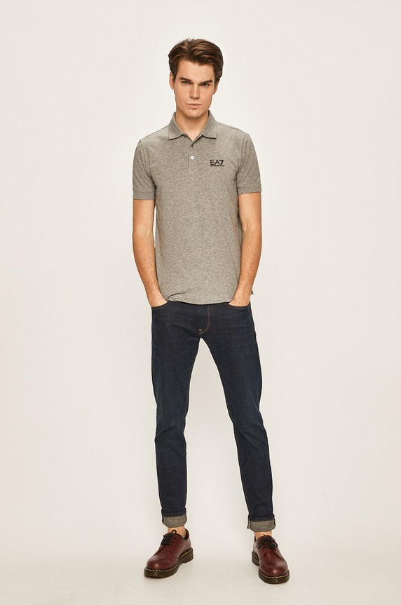 Polo majica EA7 Emporio Armani 8NPF04.PJM5Z siva AA00