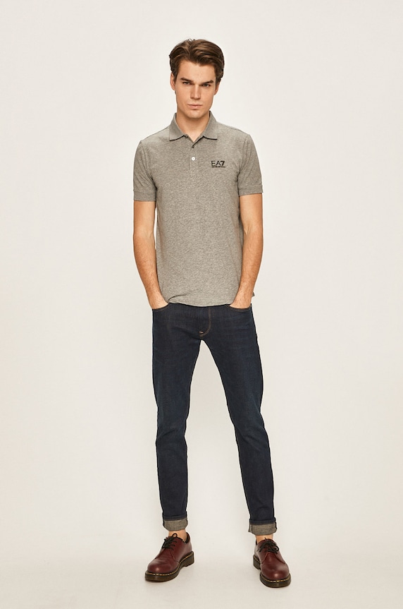 Polo majica EA7 Emporio Armani 8NPF04.PJM5Z siva AA00