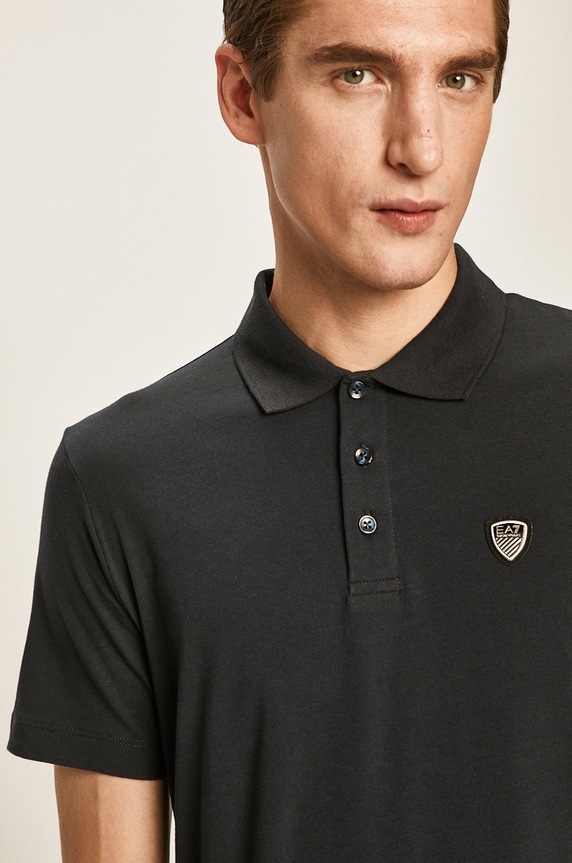 EA7 Emporio Armani - Polo 8NPF93.PJ03Z granatowy 8NPF93.PJ03Z