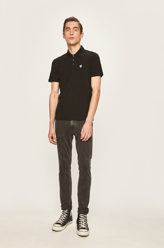 EA7 Emporio Armani - Poló 8NPF93.PJ03Z fekete AA00