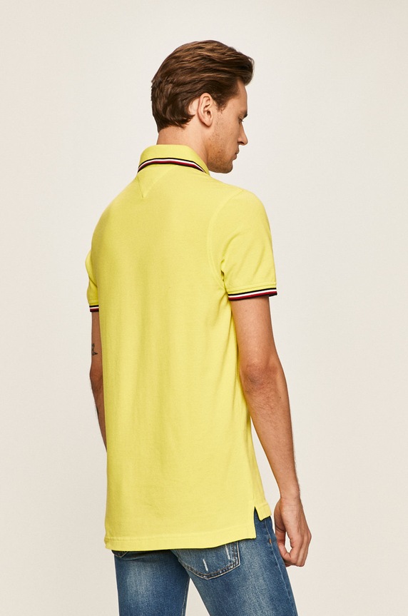 Ρούχα Tommy Hilfiger - Πόλο MW0MW13080 κίτρινο
