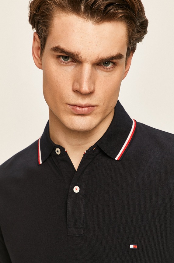 Tommy Hilfiger - Polo MW0MW13080 granatowy MW0MW13080