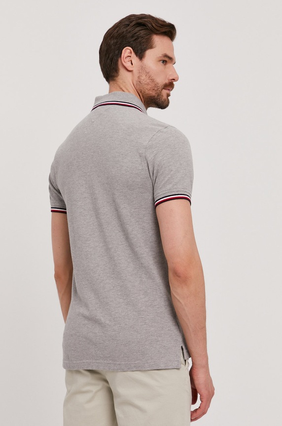 Ρούχα Tommy Hilfiger - Πόλο MW0MW13080 γκρί