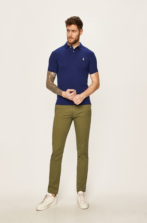 Polo Ralph Lauren - Pánske polo tričko 710795080013 modrá SS20