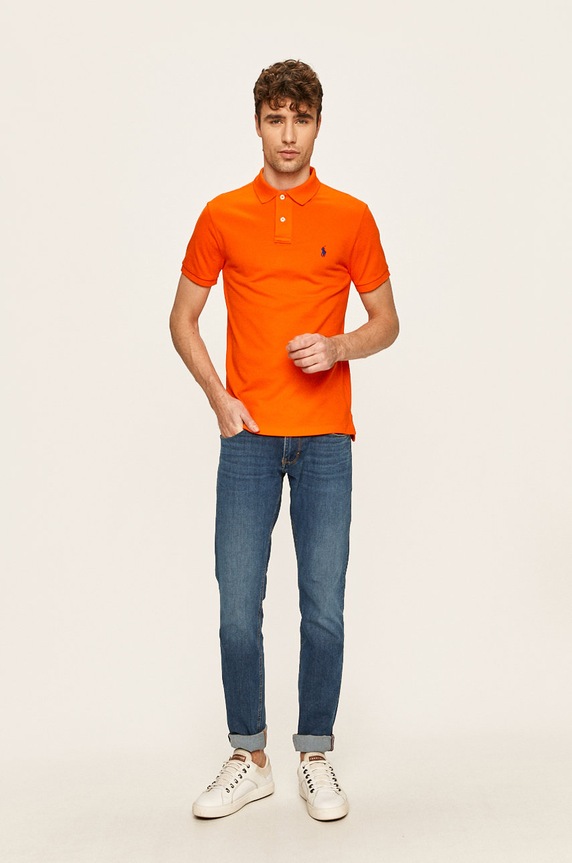 Polo Ralph Lauren - Polo 710795080025 710795080025 pomarańczowy SS20