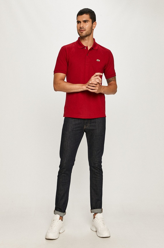 Lacoste - Polo L1212.... L1212.... bordowy AW25