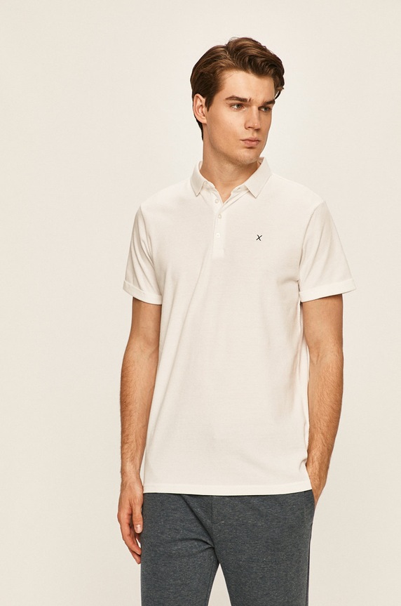 Clean Cut Copenhagen - Polo tričko bavlna biela CC1341.White