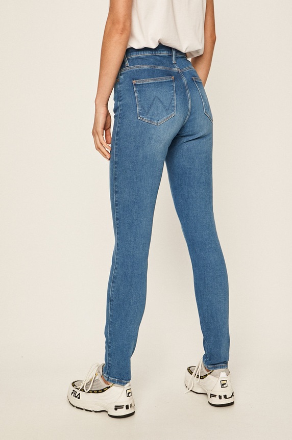 Odzież Wrangler jeansy High Rise Skinny Pool Blue W27HJN68M niebieski