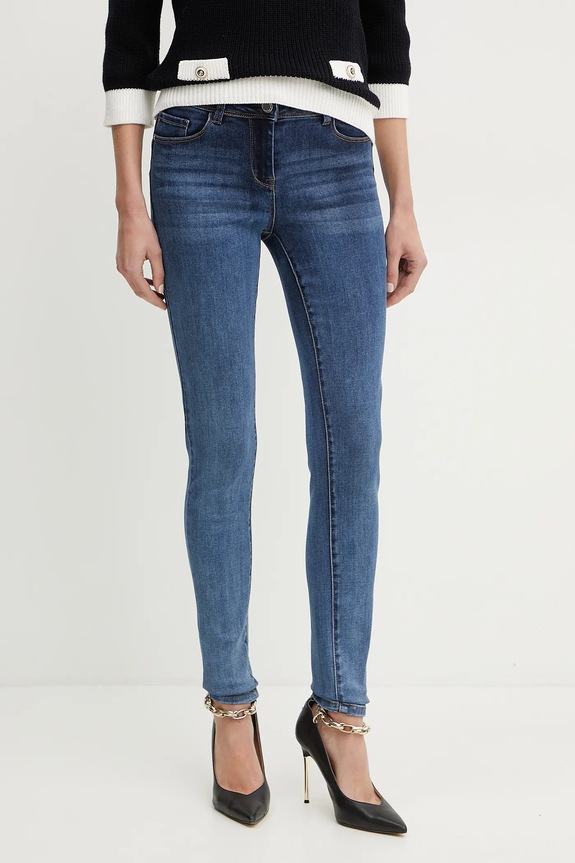 Τζιν παντελόνι Morgan POM.P ψηλή μπλε 201.POM.P