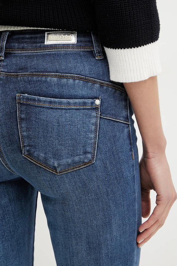 Τζιν παντελόνι Morgan POM.P μπλε 201.POM.P