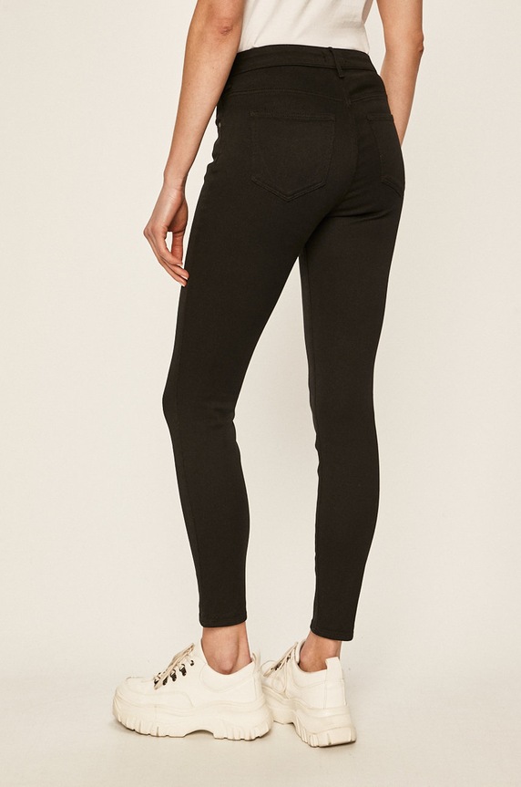 Odzież Wrangler jeansy Skinny Crop Black W28MJT100 czarny