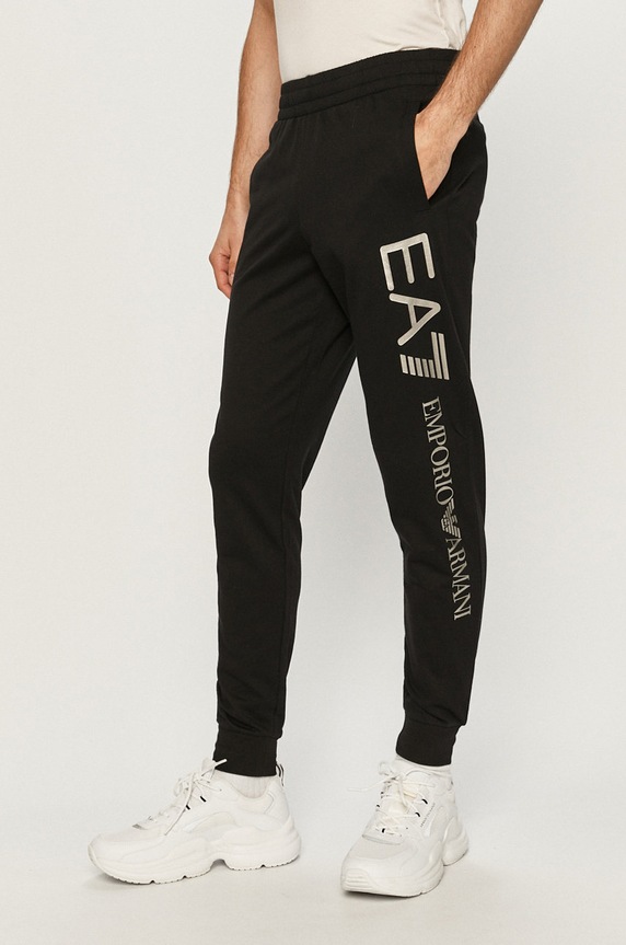 Nohavice EA7 Emporio Armani bavlna čierna 8NPPC1.PJ05Z