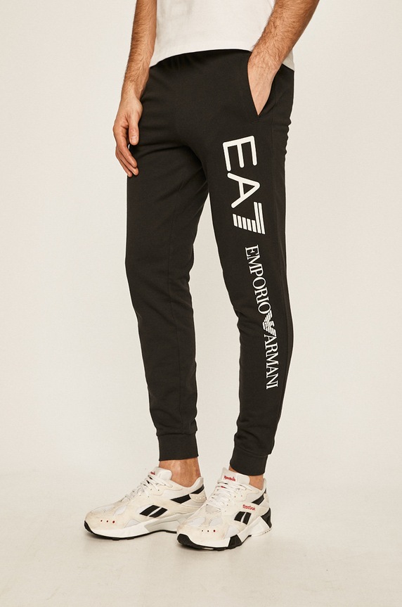 EA7 Emporio Armani Spodnie 8NPPC1.PJ05Z nadruk czarny 8NPPC1.PJ05Z