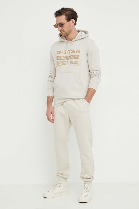 Tepláky G-Star Premium core type c D15653.C235 béžová SS26